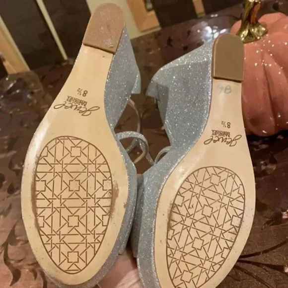 Badgley Mischka Silver Wedges - Picture 6 of 10